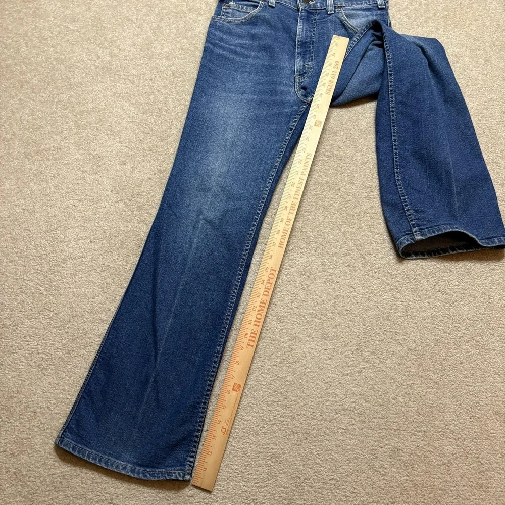Vtg 70s Levis Movin On Jeans 29x30 Blue Flare Bootcut Cowboy Denim Talon Zip USA